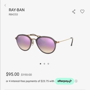 Ray Ban (style RB4253) mirrored sunglasses